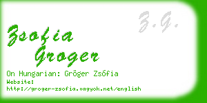 zsofia groger business card